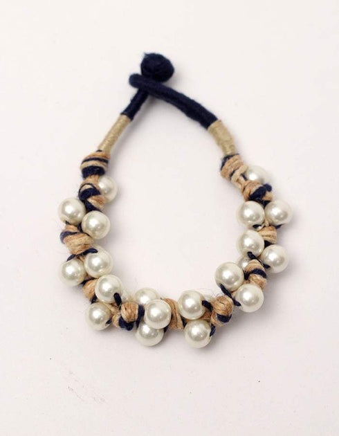 Handmade Pearl Necklace With Bracelet